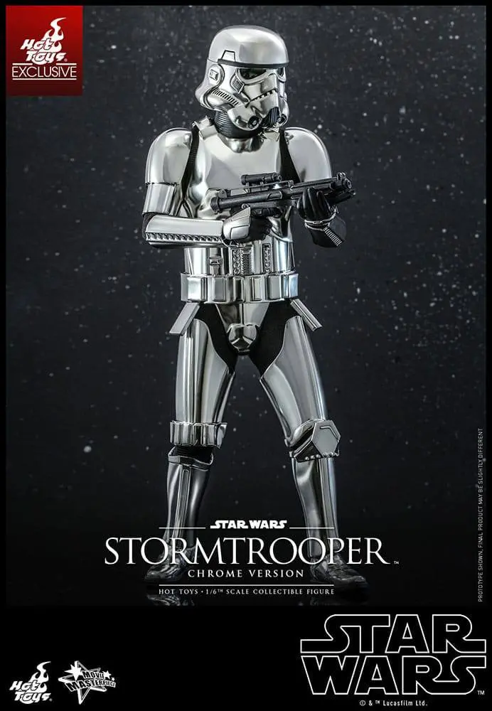 Star Wars Movie Masterpiece 1/6 Stormtrooper (Chrome Version) akciófigura 30 cm termékfotó