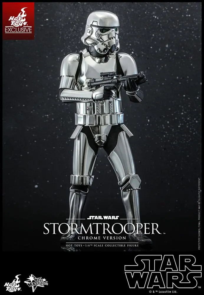 Star Wars Movie Masterpiece 1/6 Stormtrooper Chrome Version akciófigura 30 cm termékfotó