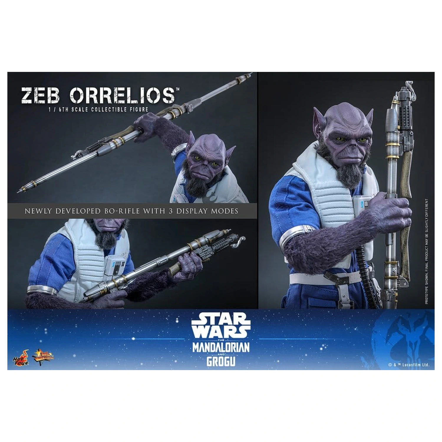 Star Wars Movie Masterpiece 1/6 Zeb Orrelios akciófigura 33 cm termékfotó