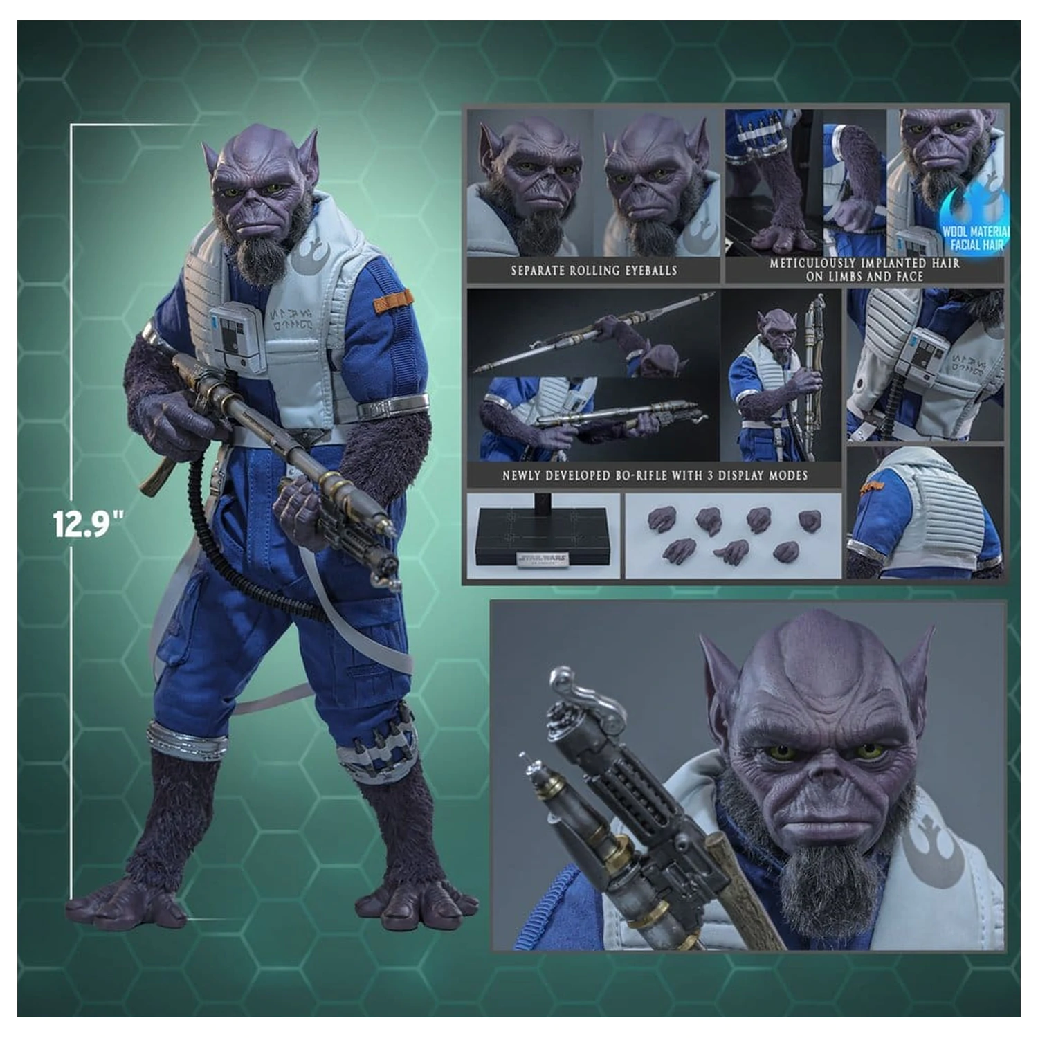 Star Wars Movie Masterpiece 1/6 Zeb Orrelios akciófigura 33 cm termékfotó