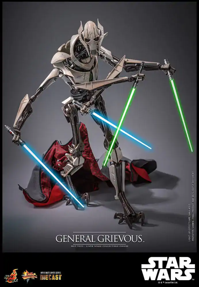 Star Wars Movie Masterpiece Diecast 1/6 General Grievous akciófigura 42 cm termékfotó