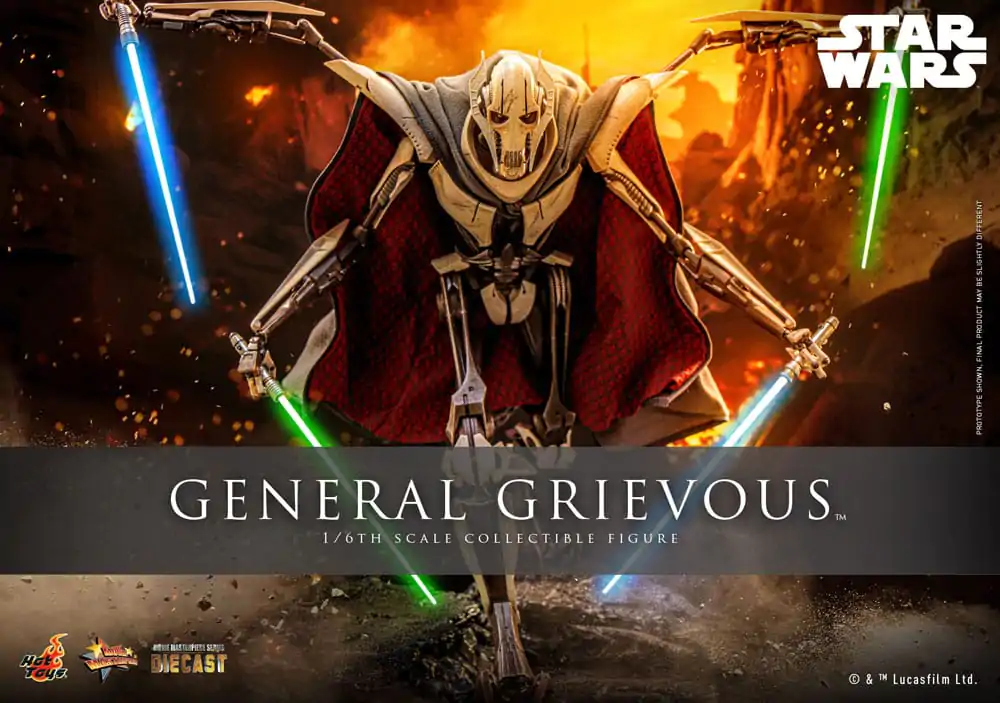 Star Wars Movie Masterpiece Diecast 1/6 General Grievous akciófigura 42 cm termékfotó