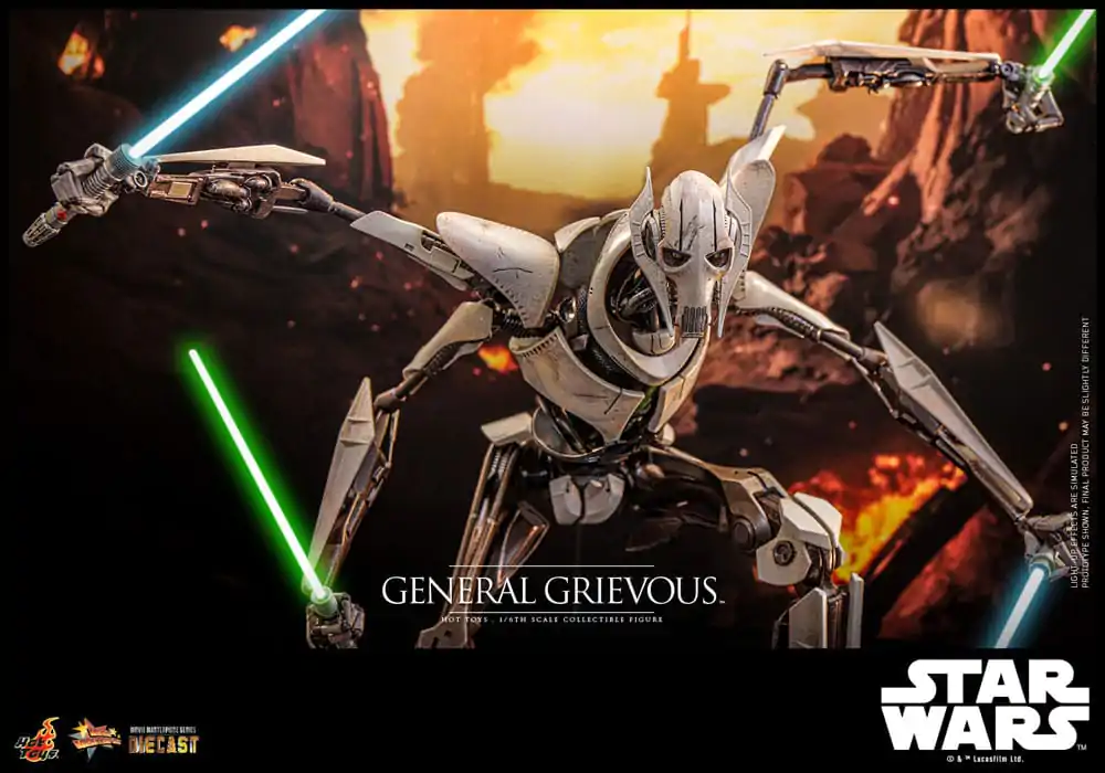 Star Wars Movie Masterpiece Diecast 1/6 General Grievous akciófigura 42 cm termékfotó