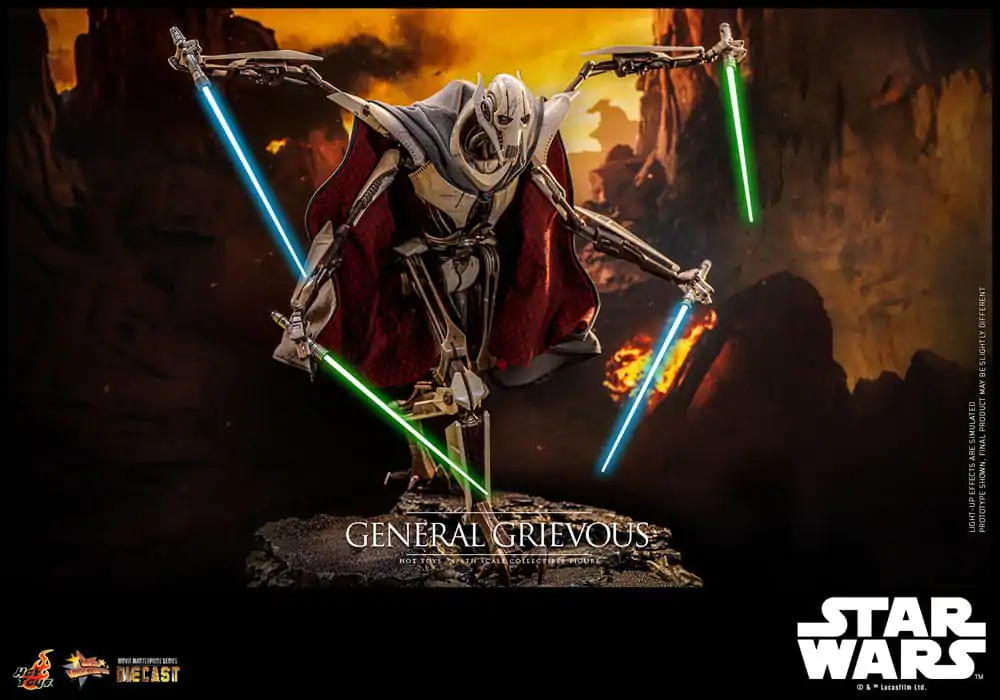 Star Wars Movie Masterpiece Diecast 1/6 General Grievous akciófigura 42 cm termékfotó