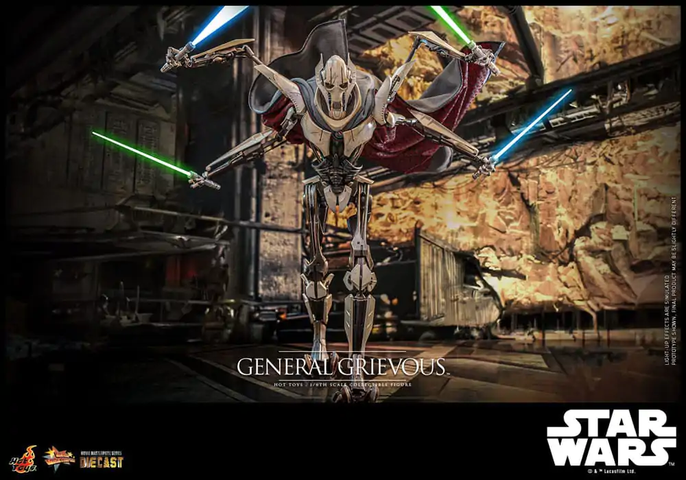 Star Wars Movie Masterpiece Diecast 1/6 General Grievous akciófigura 42 cm termékfotó