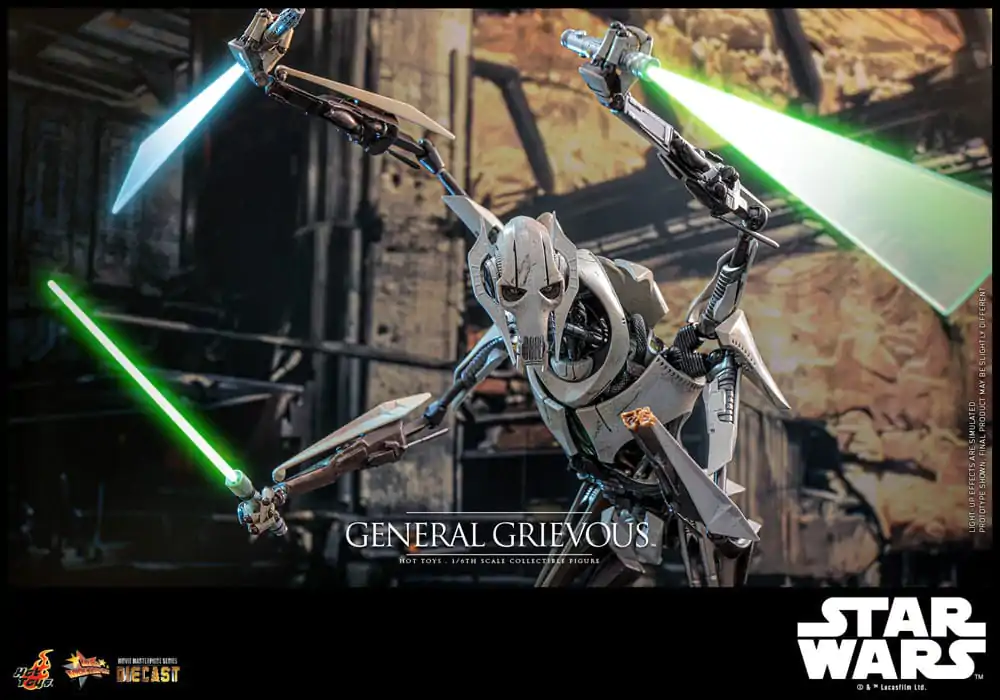 Star Wars Movie Masterpiece Diecast 1/6 General Grievous akciófigura 42 cm termékfotó