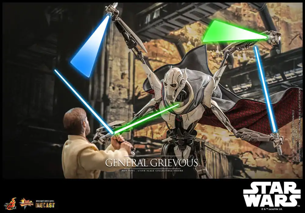 Star Wars Movie Masterpiece Diecast 1/6 General Grievous akciófigura 42 cm termékfotó