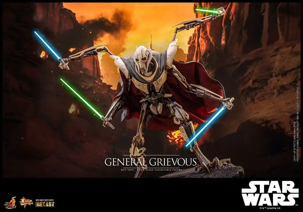 Star Wars Movie Masterpiece Diecast 1/6 General Grievous akciófigura 42 cm termékfotó