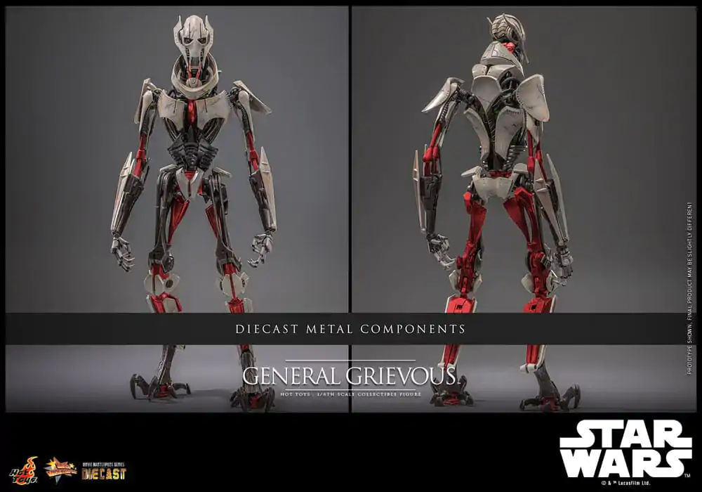 Star Wars Movie Masterpiece Diecast 1/6 General Grievous akciófigura 42 cm termékfotó