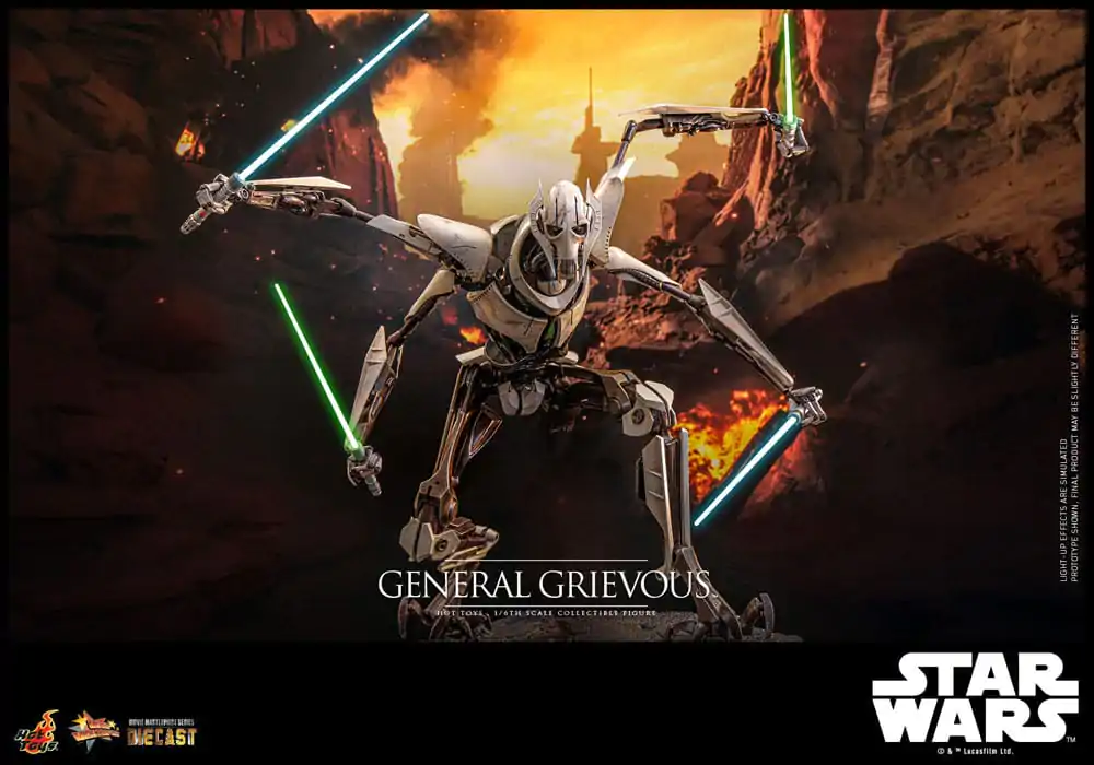 Star Wars Movie Masterpiece Diecast 1/6 General Grievous akciófigura 42 cm termékfotó