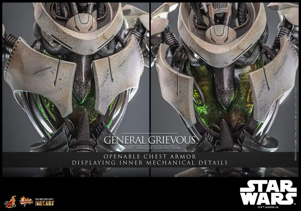 Star Wars Movie Masterpiece Diecast 1/6 General Grievous akciófigura 42 cm termékfotó