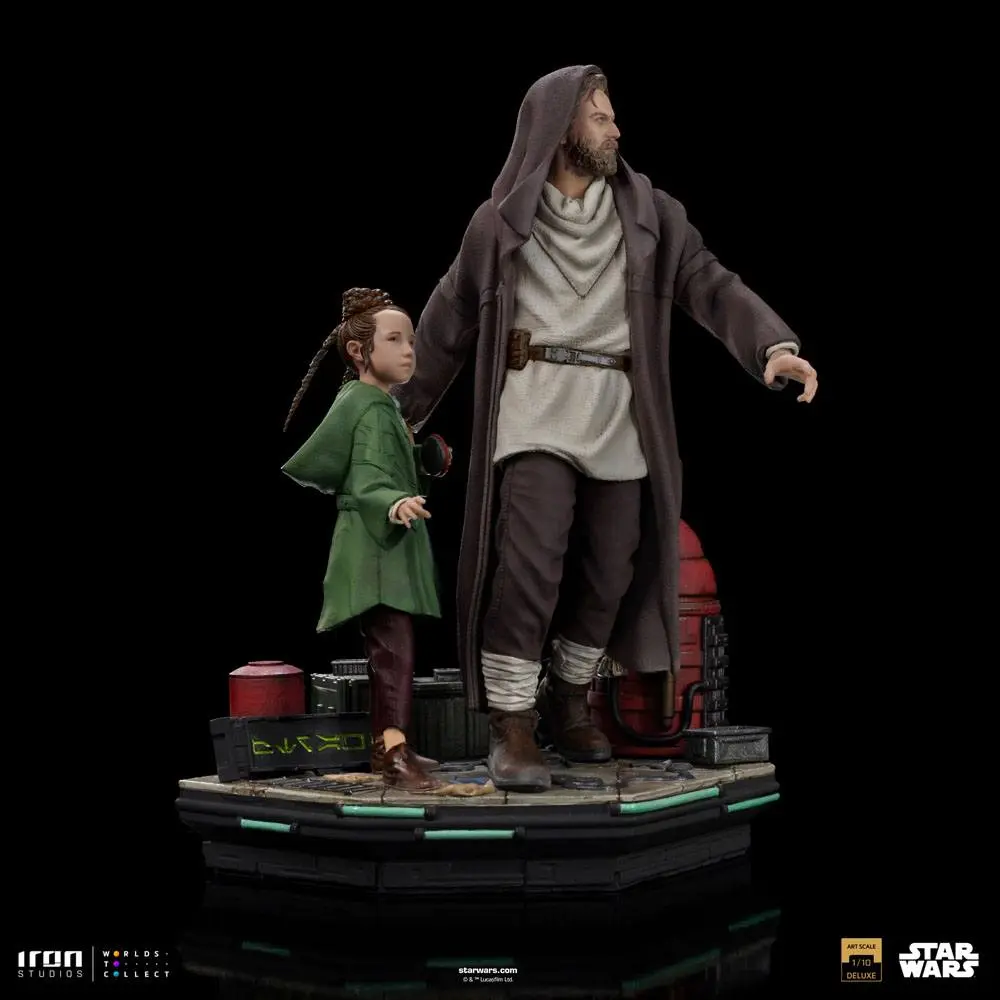 Star Wars: Obi-Wan Kenobi Deluxe Art Scale 1/10 Obi-Wan & Young Leia szobor figura 20 cm termékfotó