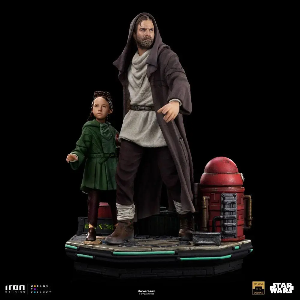 Star Wars: Obi-Wan Kenobi Deluxe Art Scale 1/10 Obi-Wan & Young Leia szobor figura 20 cm termékfotó