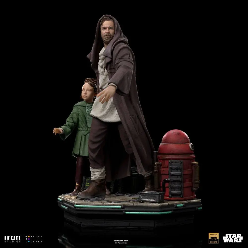 Star Wars: Obi-Wan Kenobi Deluxe Art Scale 1/10 Obi-Wan & Young Leia szobor figura 20 cm termékfotó