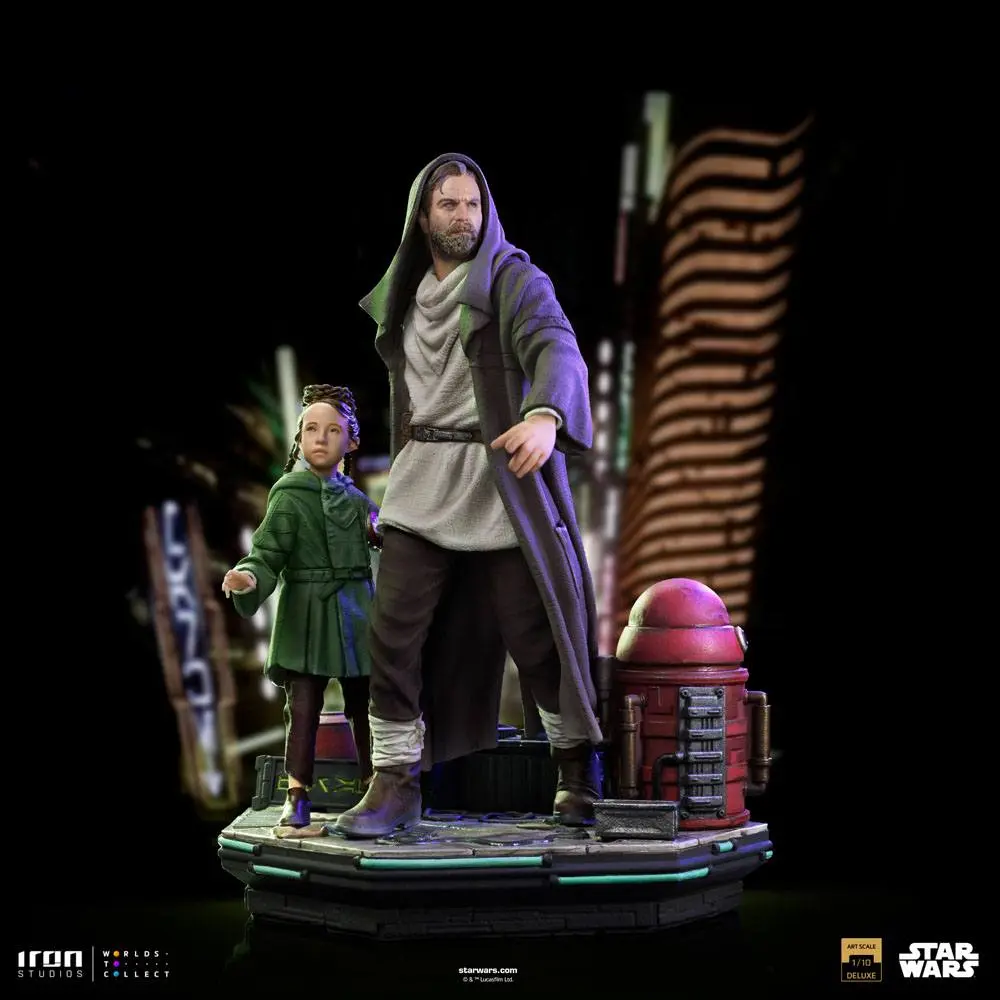 Star Wars: Obi-Wan Kenobi Deluxe Art Scale 1/10 Obi-Wan & Young Leia szobor figura 20 cm termékfotó