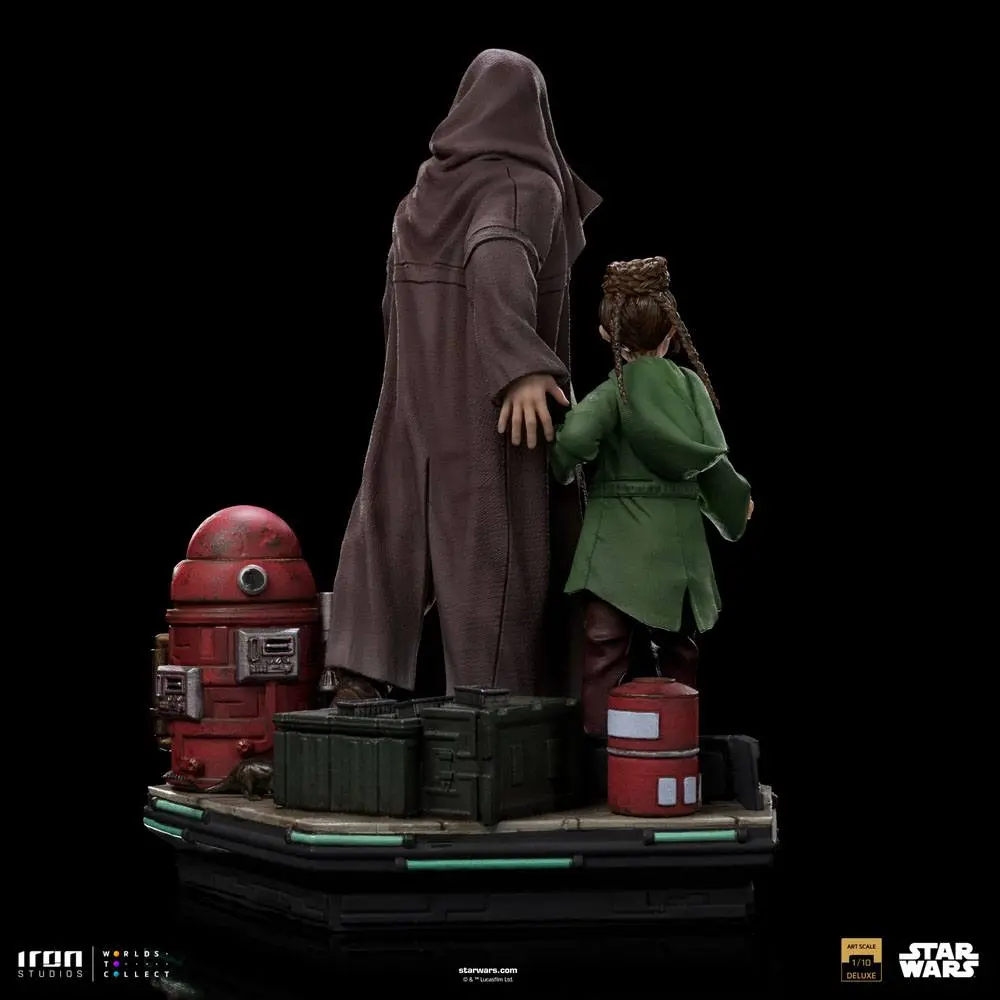 Star Wars: Obi-Wan Kenobi Deluxe Art Scale 1/10 Obi-Wan & Young Leia szobor figura 20 cm termékfotó