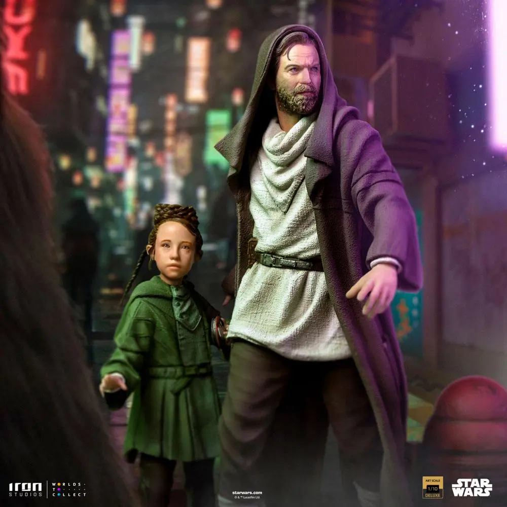 Star Wars: Obi-Wan Kenobi Deluxe Art Scale 1/10 Obi-Wan & Young Leia szobor figura 20 cm termékfotó