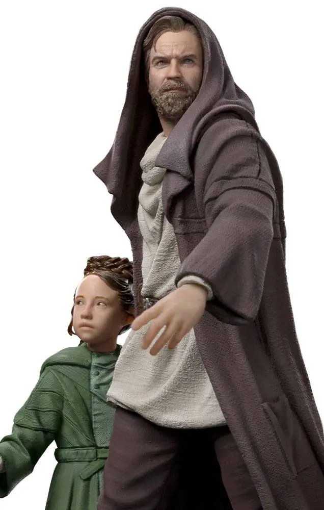 Star Wars: Obi-Wan Kenobi Deluxe Art Scale 1/10 Obi-Wan & Young Leia szobor figura 20 cm termékfotó