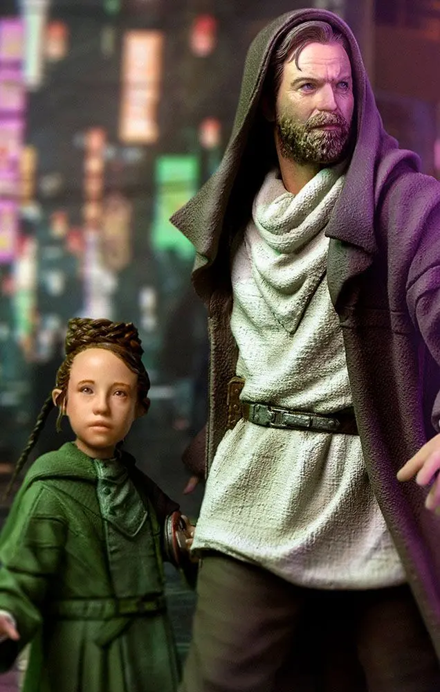 Star Wars: Obi-Wan Kenobi Deluxe Art Scale 1/10 Obi-Wan & Young Leia szobor figura 20 cm termékfotó