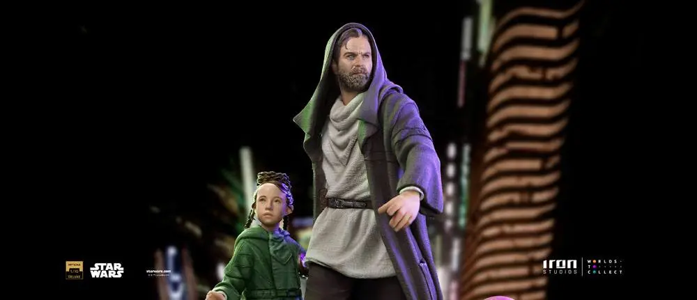 Star Wars: Obi-Wan Kenobi Deluxe Art Scale 1/10 Obi-Wan & Young Leia szobor figura 20 cm termékfotó