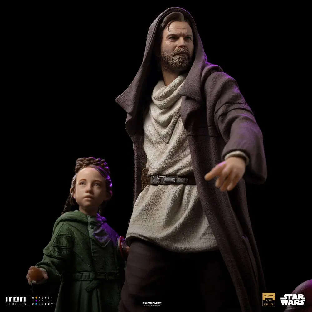 Star Wars: Obi-Wan Kenobi Deluxe Art Scale 1/10 Obi-Wan & Young Leia szobor figura 20 cm termékfotó