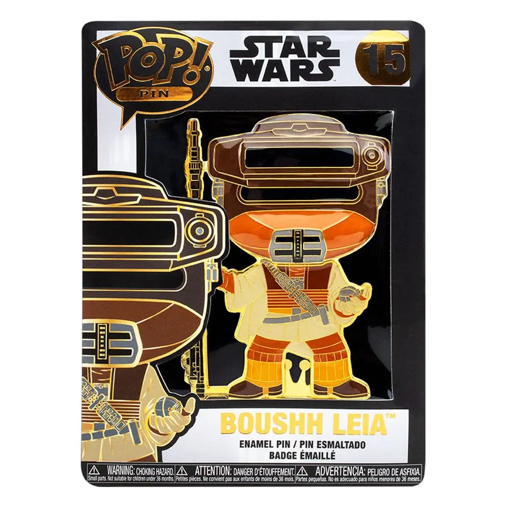 Star Wars POP! Enamel Pin Boushh Leia kitűző 10 cm termékfotó