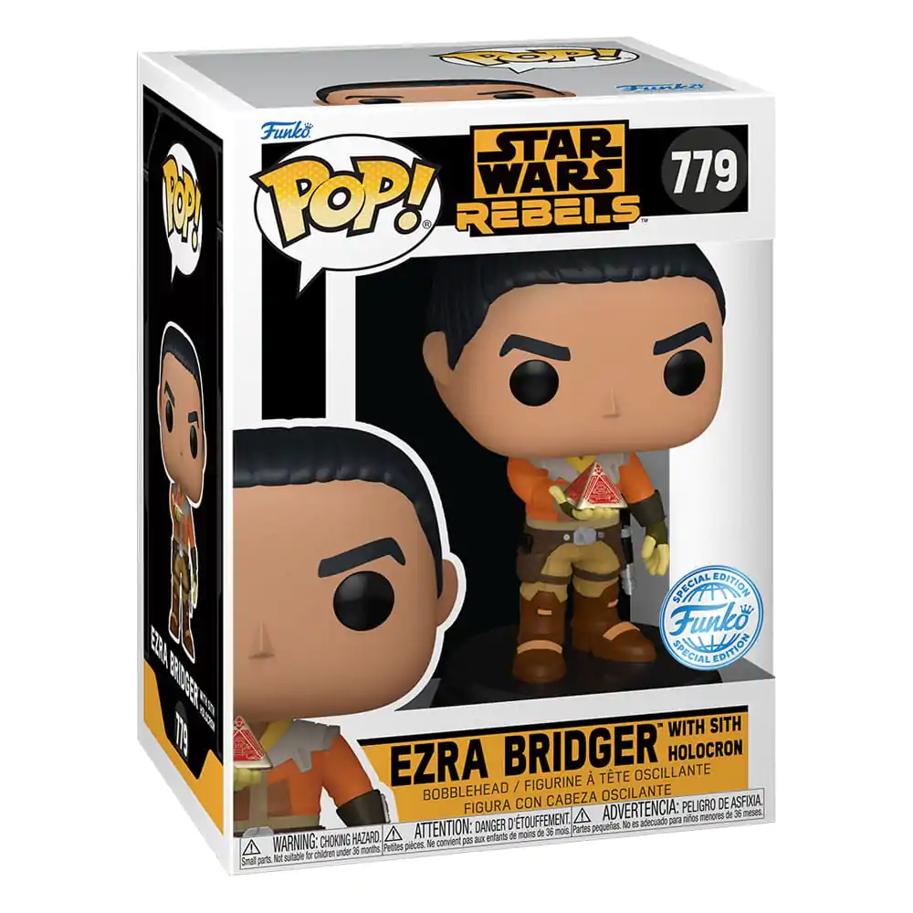 Star Wars Rebels Funko POP! Vinyl Bobble-Head figura Ezra Bridger with Sith Holocron Exkluzív 9 cm termékfotó