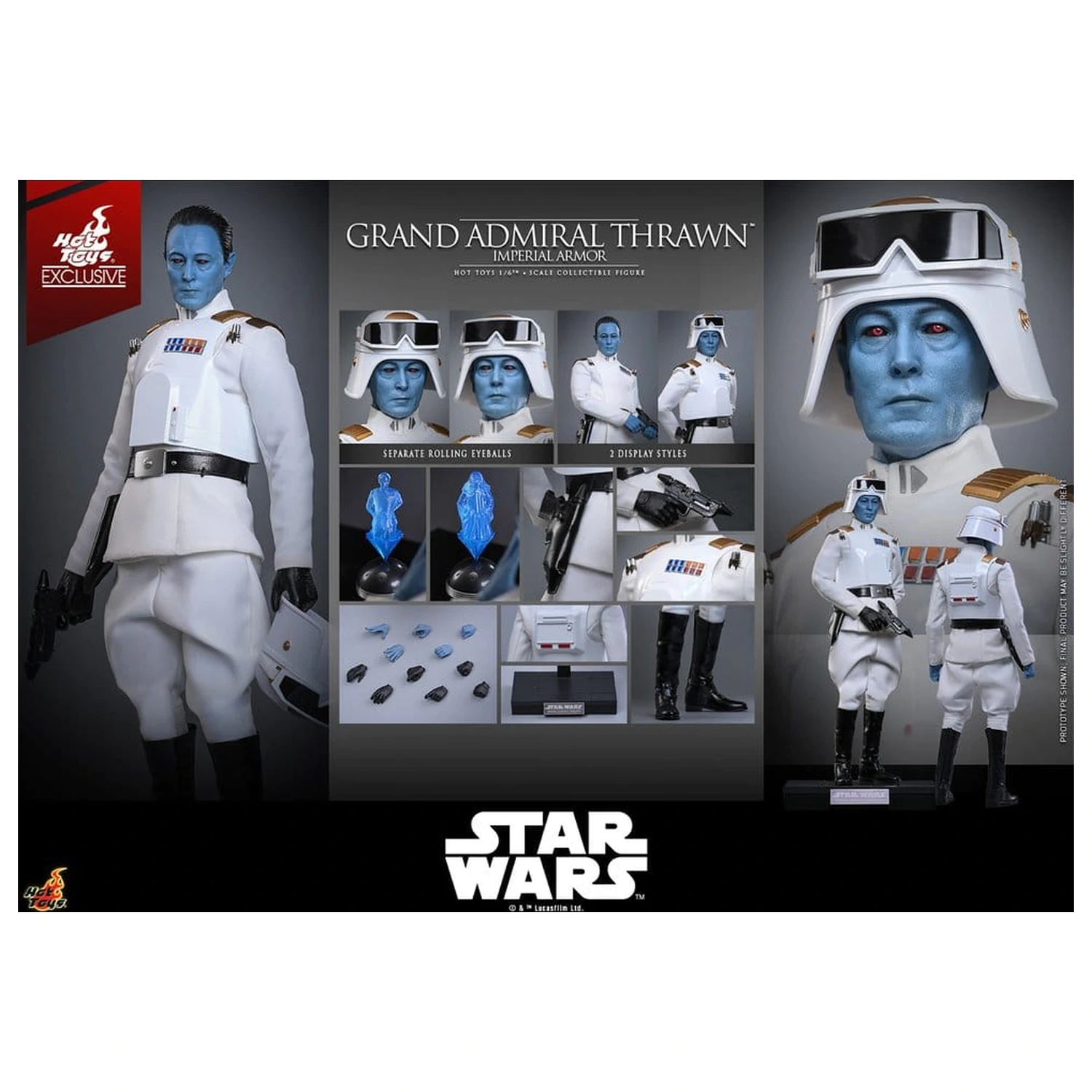 Star Wars: Rebels Television Masterpiece akciófigura 1/6 Grand Admiral Thrawn (Imperial Armor) 32 cm termékfotó