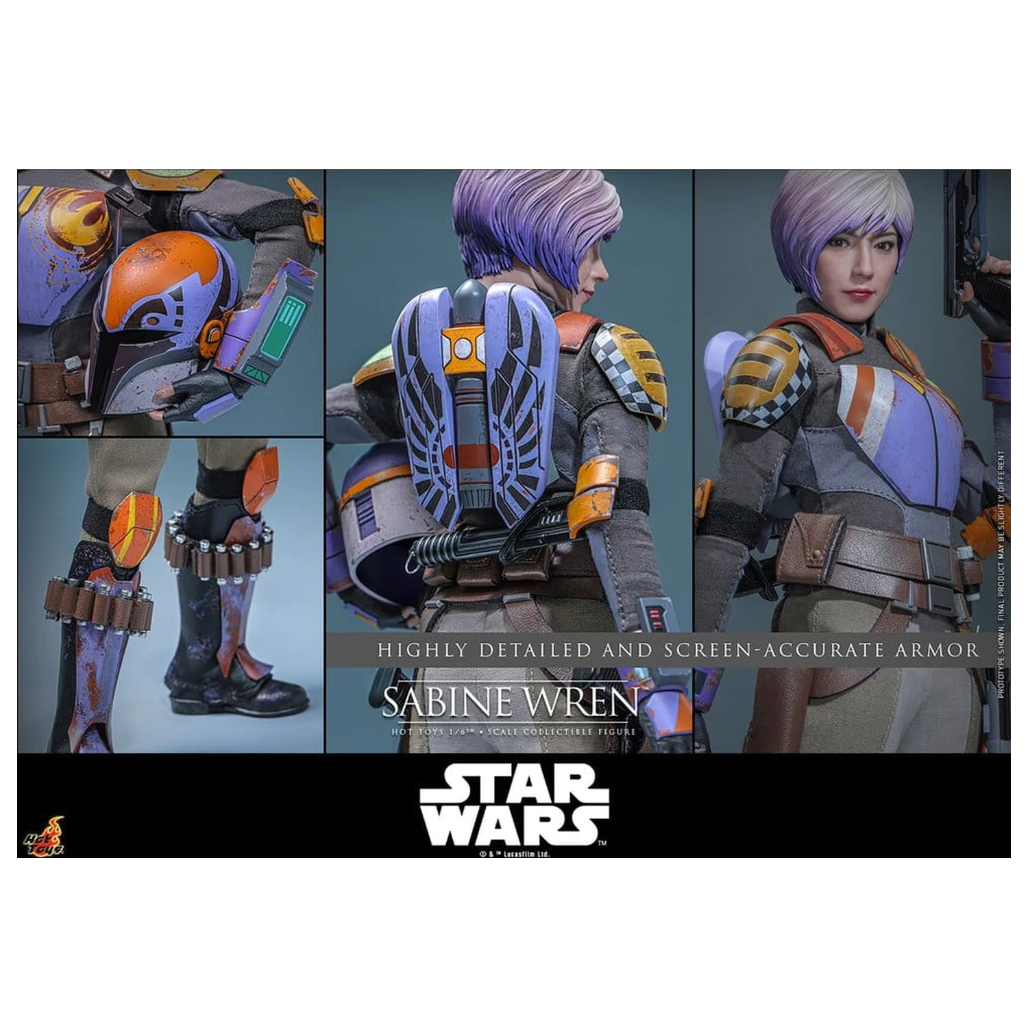 Star Wars: Rebels Television Masterpiece akciófigura 1/6 Sabine Wren 29 cm termékfotó