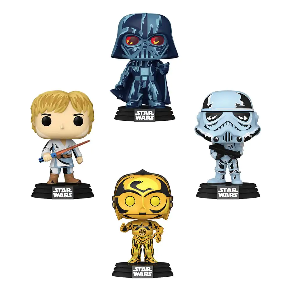 Star Wars Retro Series Funko POP! Movies Vinyl figura 4 db-os csomag 9 cm termékfotó