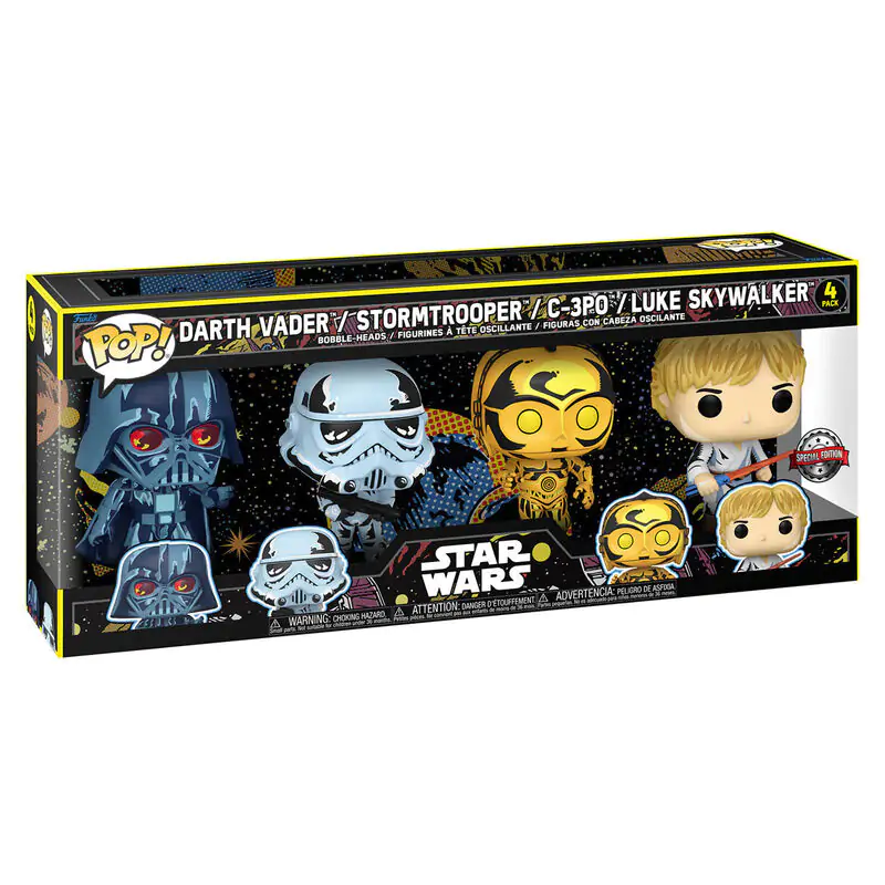 Star Wars Retro Series Funko POP! Movies Vinyl figura 4 db-os csomag 9 cm termékfotó