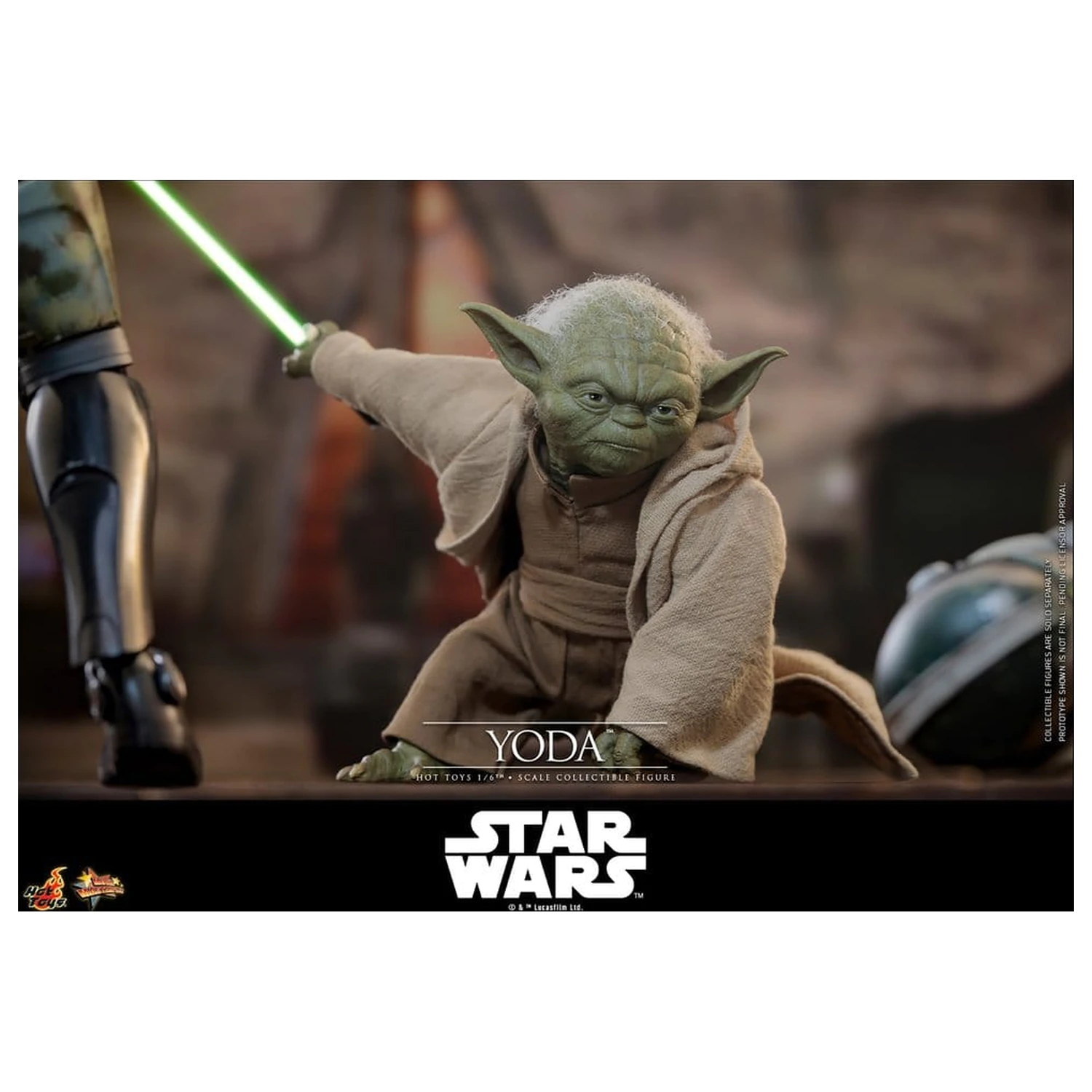 Star Wars: Revenge of the Sith Movie Masterpiece 1/6 Yoda akciófigura 14 cm termékfotó