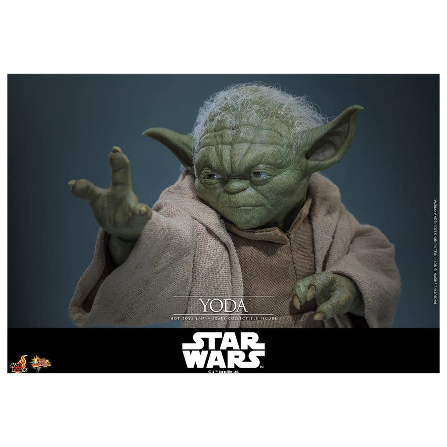 Star Wars: Revenge of the Sith Movie Masterpiece 1/6 Yoda akciófigura 14 cm termékfotó