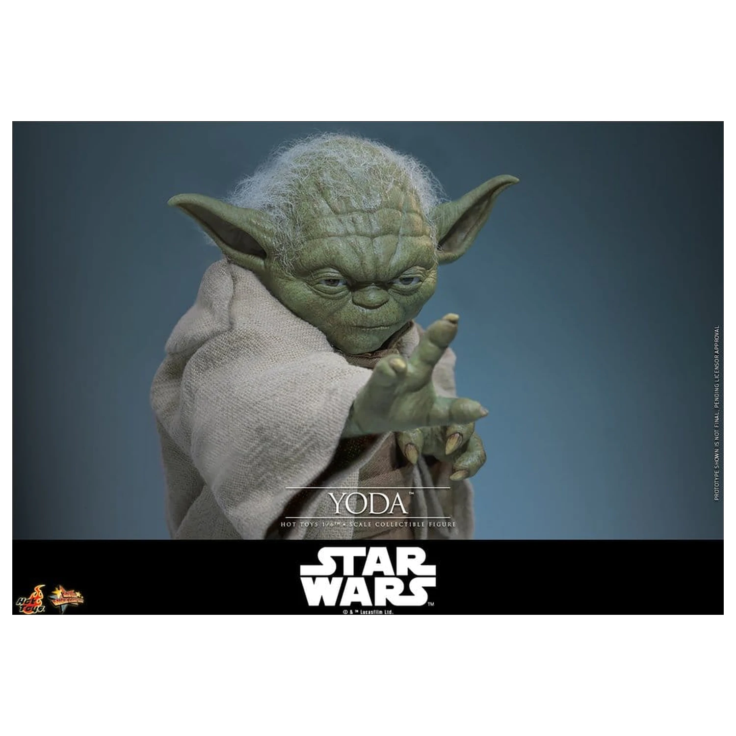 Star Wars: Revenge of the Sith Movie Masterpiece 1/6 Yoda akciófigura 14 cm termékfotó