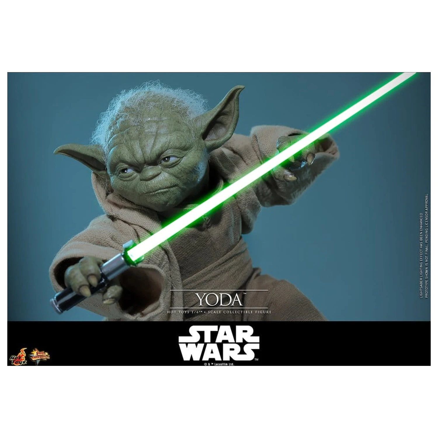 Star Wars: Revenge of the Sith Movie Masterpiece 1/6 Yoda akciófigura 14 cm termékfotó