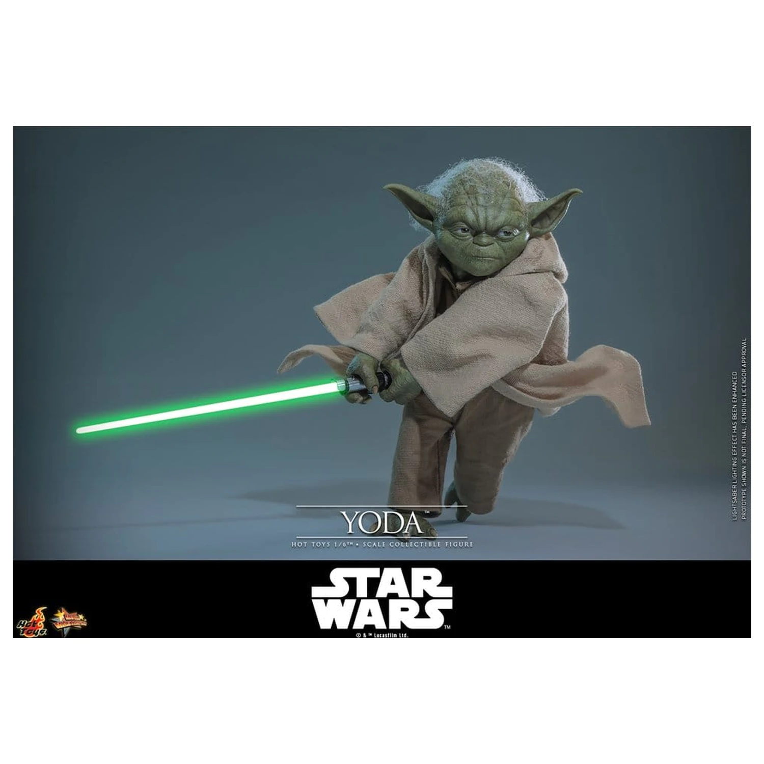 Star Wars: Revenge of the Sith Movie Masterpiece 1/6 Yoda akciófigura 14 cm termékfotó