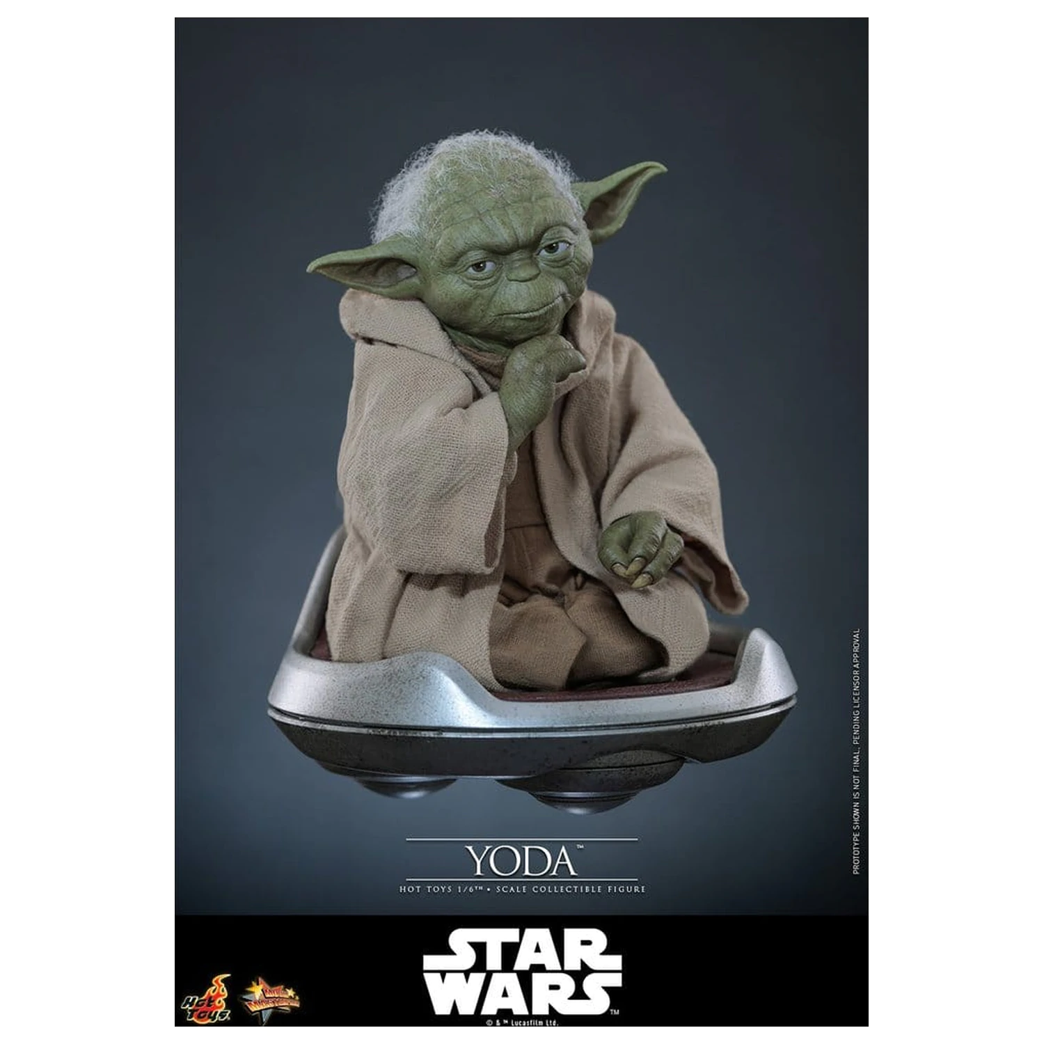 Star Wars: Revenge of the Sith Movie Masterpiece 1/6 Yoda akciófigura 14 cm termékfotó