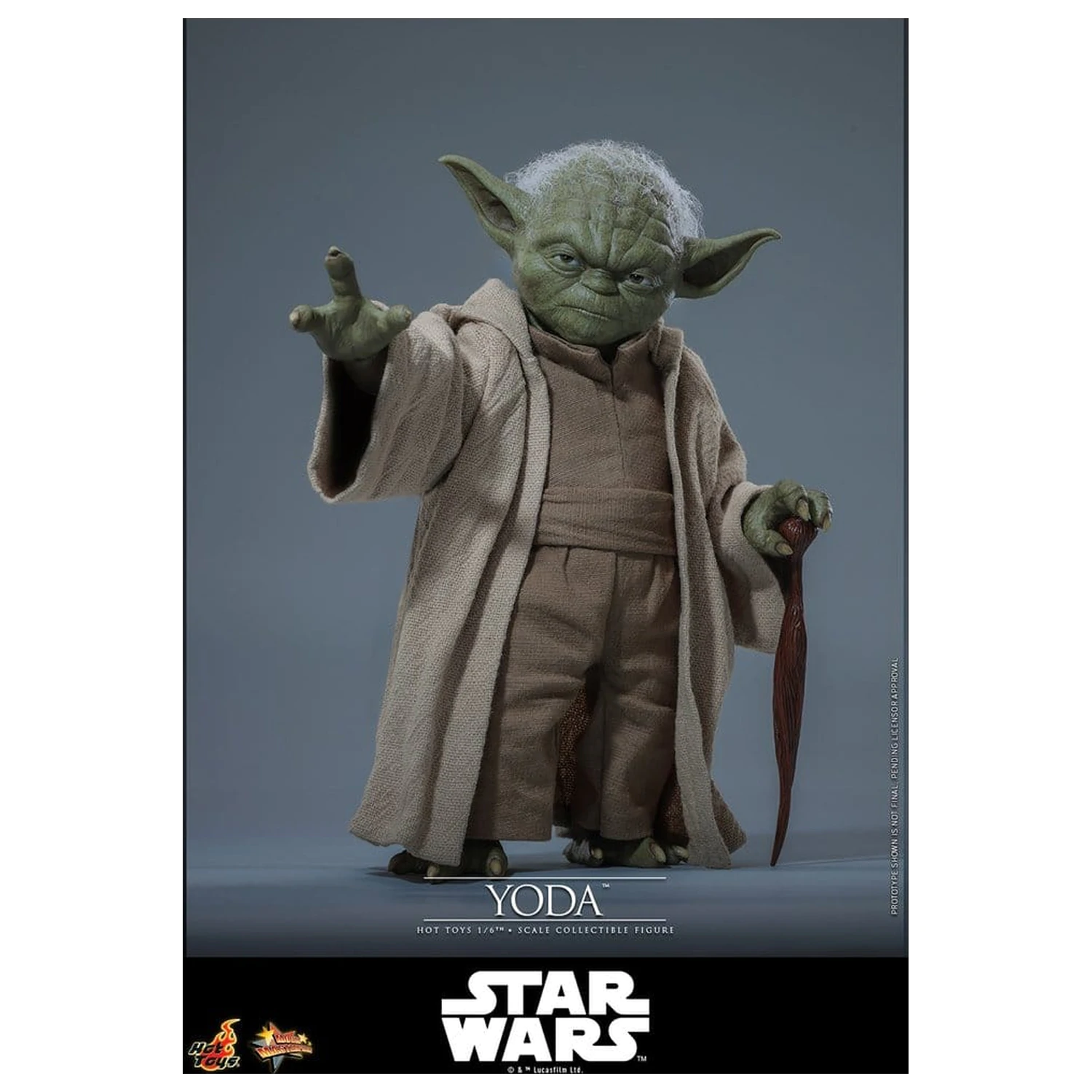 Star Wars: Revenge of the Sith Movie Masterpiece 1/6 Yoda akciófigura 14 cm termékfotó