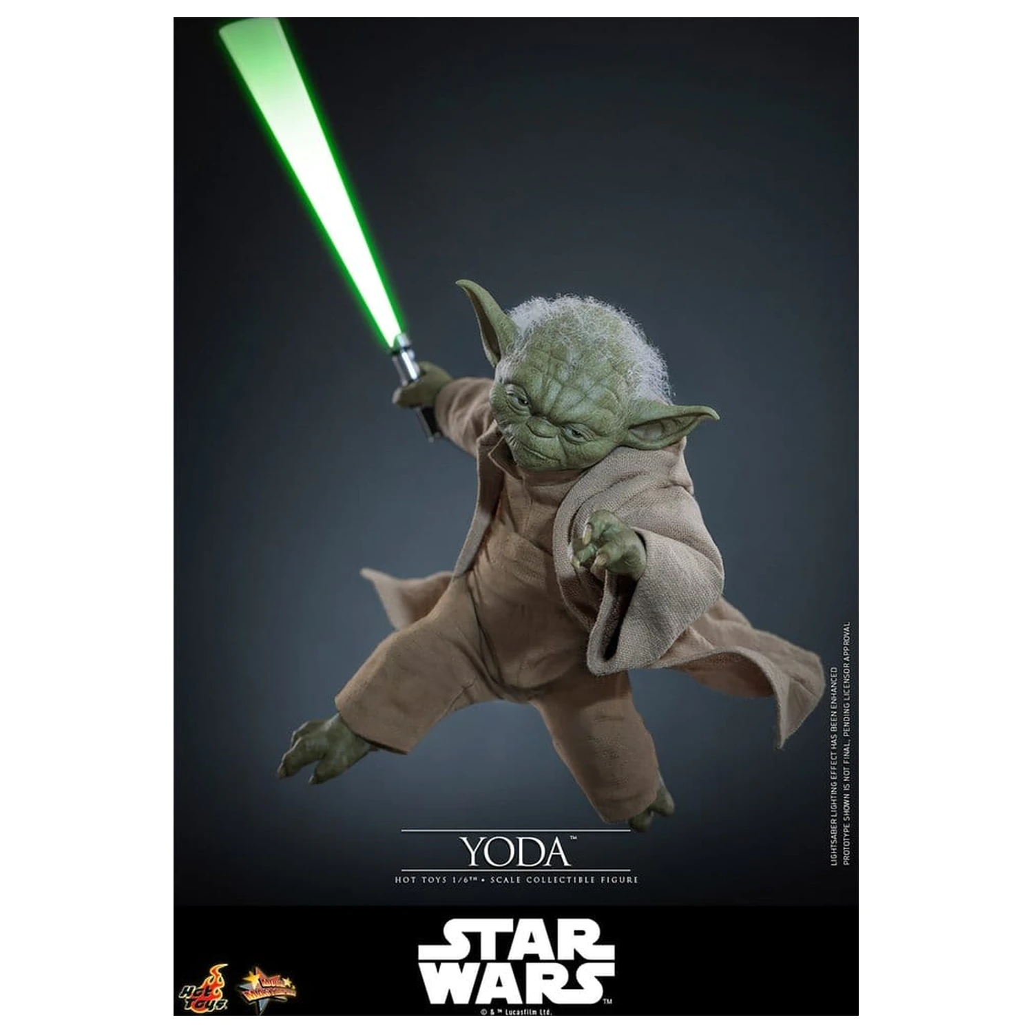 Star Wars: Revenge of the Sith Movie Masterpiece 1/6 Yoda akciófigura 14 cm termékfotó