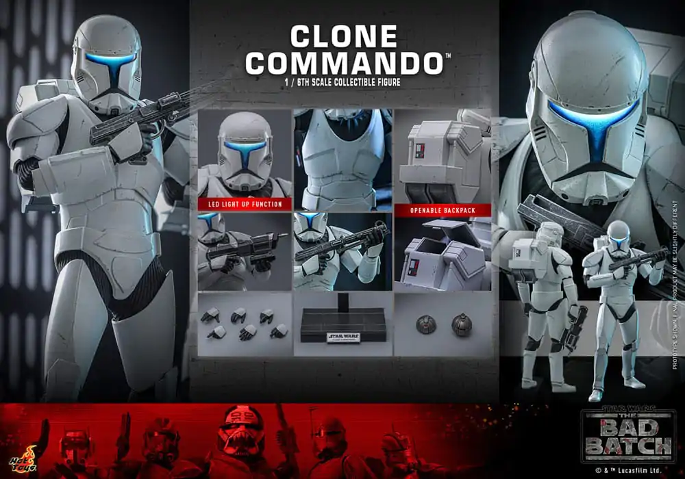 Star Wars: The Bad Batch 1/6 Clone Commando akciófigura 30 cm termékfotó