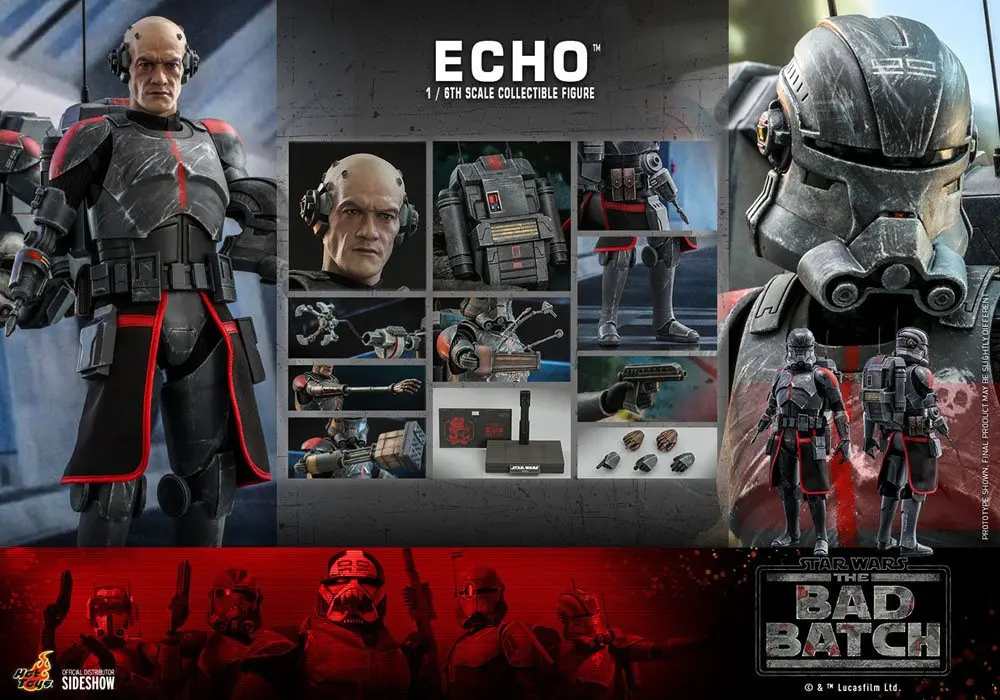 Star Wars The Bad Batch 1/6 Echo akciófigura 29 cm termékfotó