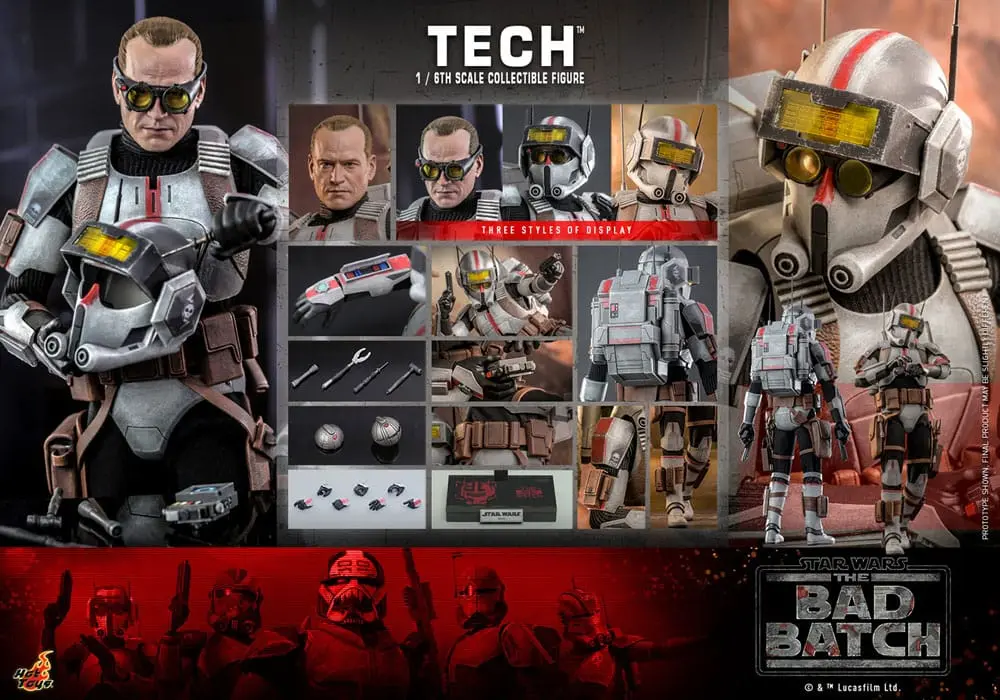 Star Wars: The Bad Batch 1/6 Tech akciófigura 31 cm termékfotó