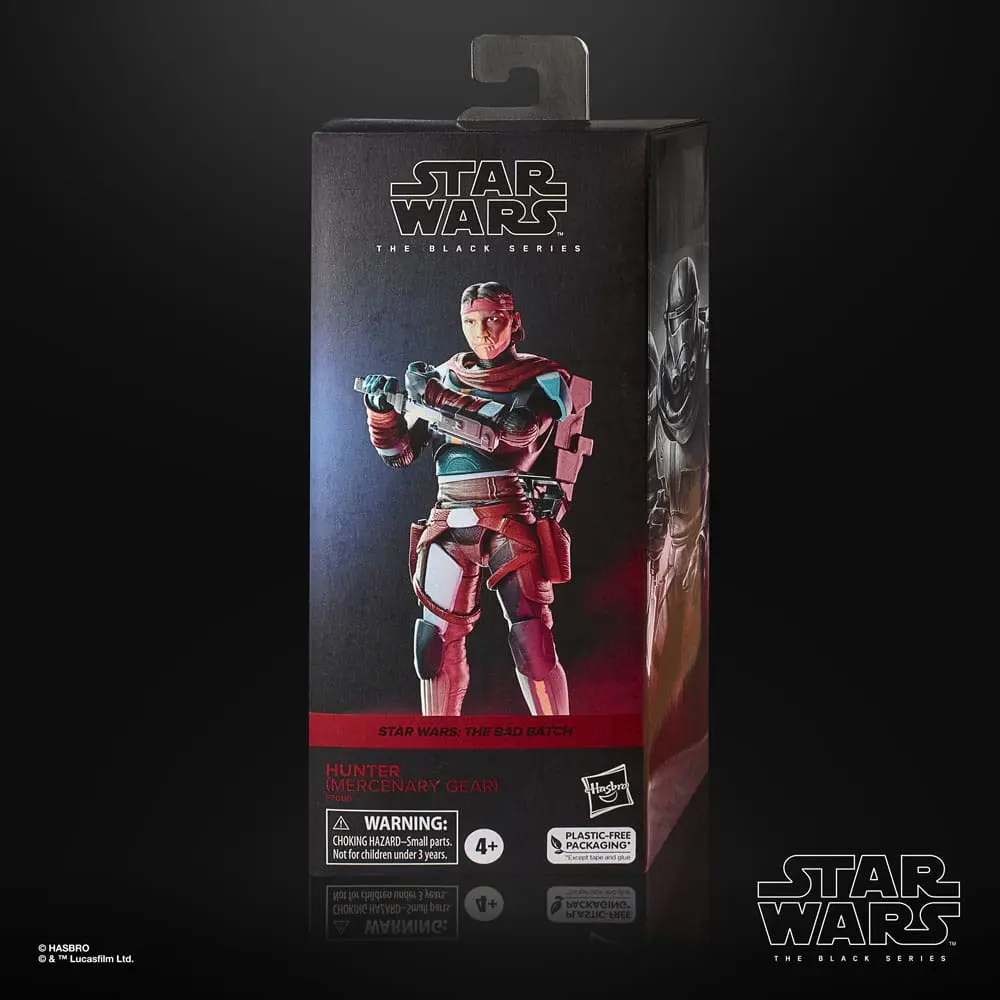 Star Wars: The Bad Batch Black Series Hunter (Mercenary Gear) akciófigura 15 cm termékfotó