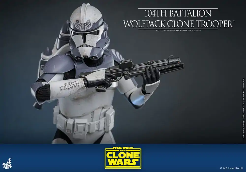 Star Wars The Clone Wars 1/6 104th Battalion Wolfpack Clone Trooper akciófigura 30 cm termékfotó