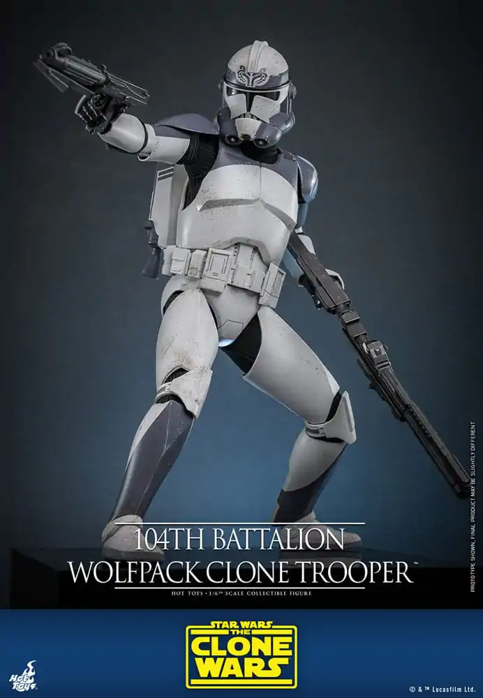 Star Wars The Clone Wars 1/6 104th Battalion Wolfpack Clone Trooper akciófigura 30 cm termékfotó