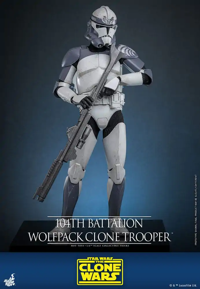 Star Wars The Clone Wars 1/6 104th Battalion Wolfpack Clone Trooper akciófigura 30 cm termékfotó