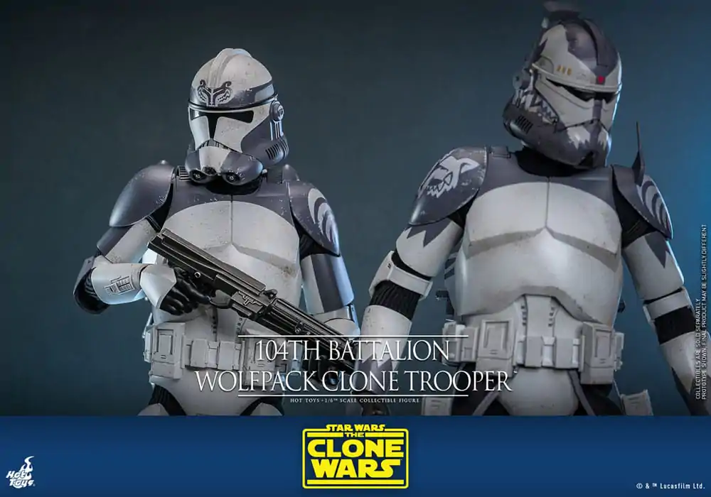 Star Wars The Clone Wars 1/6 104th Battalion Wolfpack Clone Trooper akciófigura 30 cm termékfotó