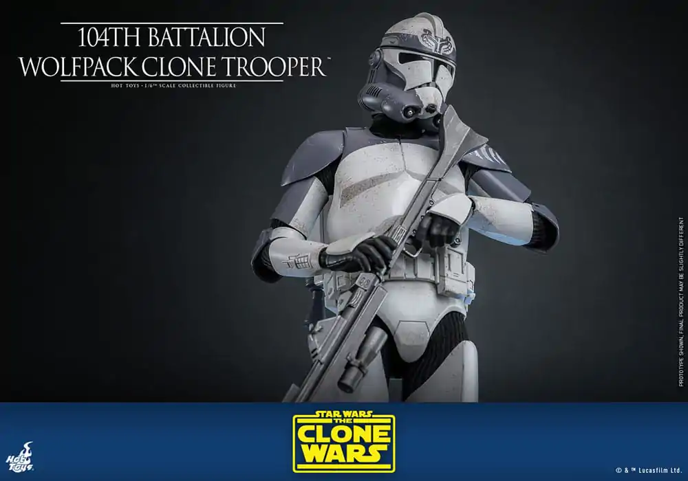 Star Wars The Clone Wars 1/6 104th Battalion Wolfpack Clone Trooper akciófigura 30 cm termékfotó