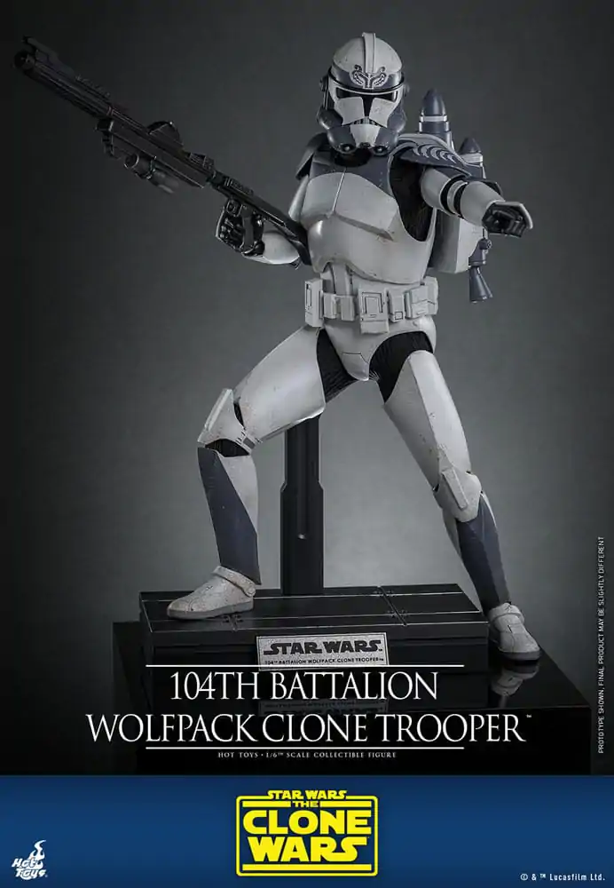 Star Wars The Clone Wars 1/6 104th Battalion Wolfpack Clone Trooper akciófigura 30 cm termékfotó