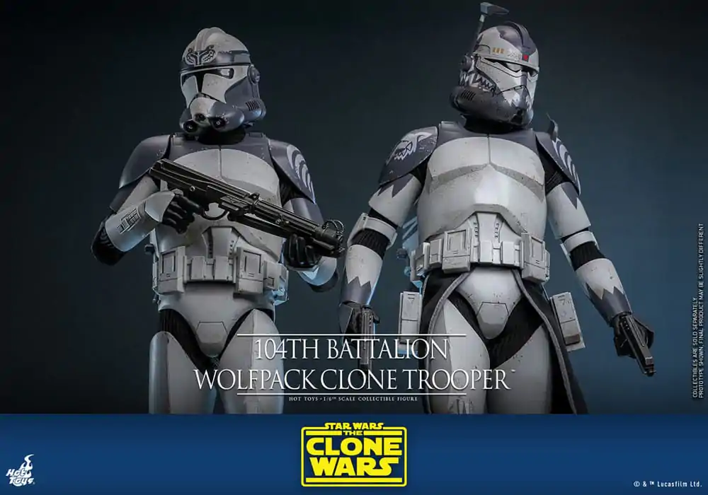 Star Wars The Clone Wars 1/6 104th Battalion Wolfpack Clone Trooper akciófigura 30 cm termékfotó